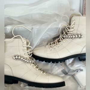 JIMMY CHOO CRUZ BOOT IN WHITE